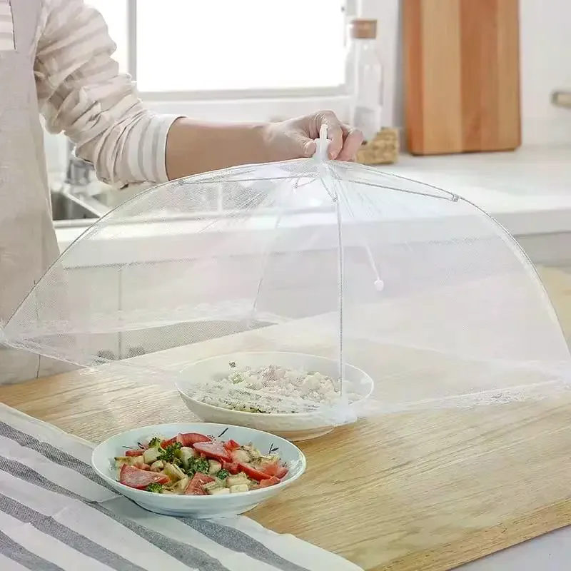 1PC Food Cover Mesh Folding Washable Flies Tables Cover Insect Proof Protective Dish Covers Home Kitchen Storage Accessaries
