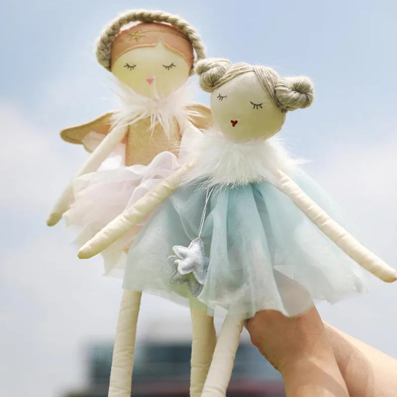 50CM Long Leg Cute Fairy Dolls for Girls Baby Sleeping Soothing Doll Cloth Toys Plush Nordic Style Children Room Decor Kids Gift