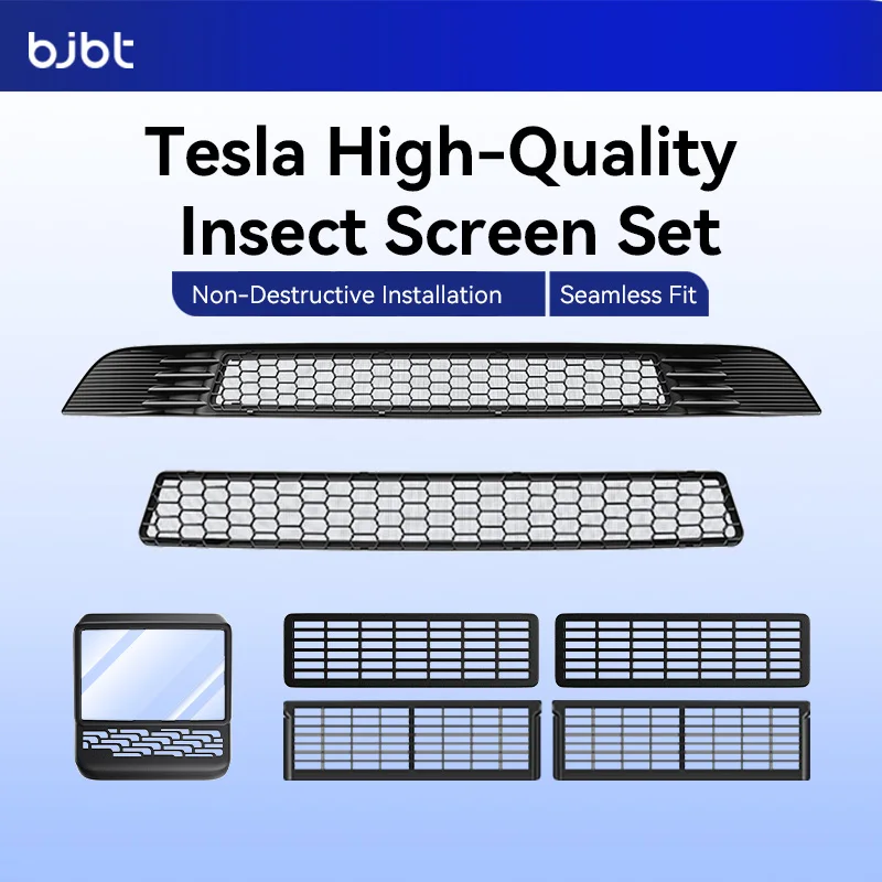 BJBT Inner Vent Grille Lower Bumper Anti Insect Net Air Inlet Anti Dust Proof Cover Parts For Tesla Model Y 2026 2025 Juniper