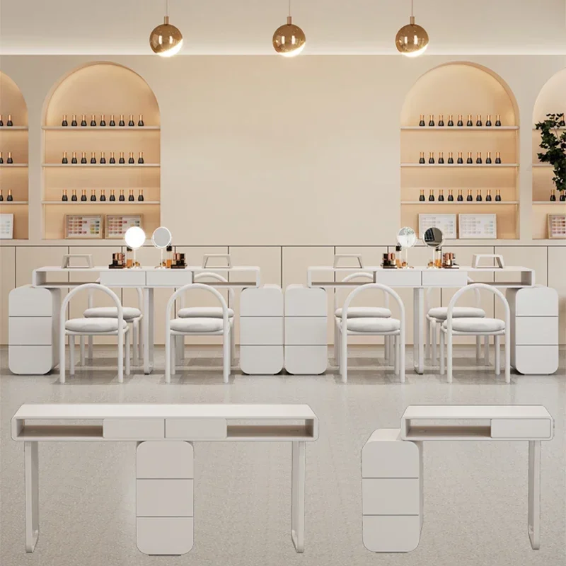 클리너 뷰티 네일 테이블 럭셔리 현대 메이크업 전문 테이블 드레싱 화이트 테이블 손톱 매니큐어 매니큐어 살롱 가구