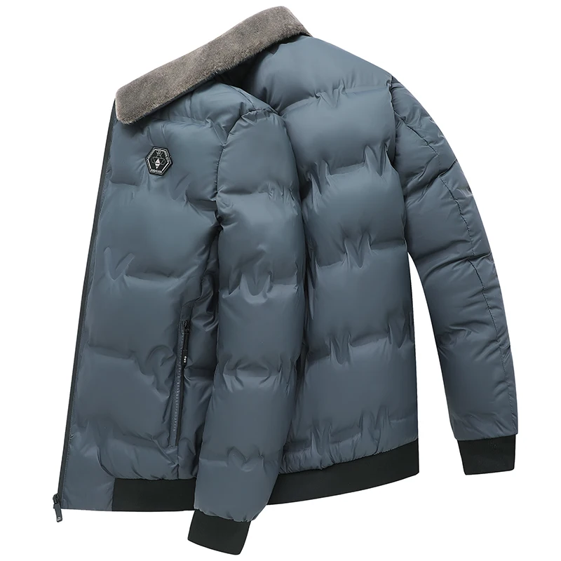 Men Small Fur Collar Cottonpadded Jacket Windproof Warm Wear Resistant Fashion Casual High-quality Fabric Crisp Comfortable Coat