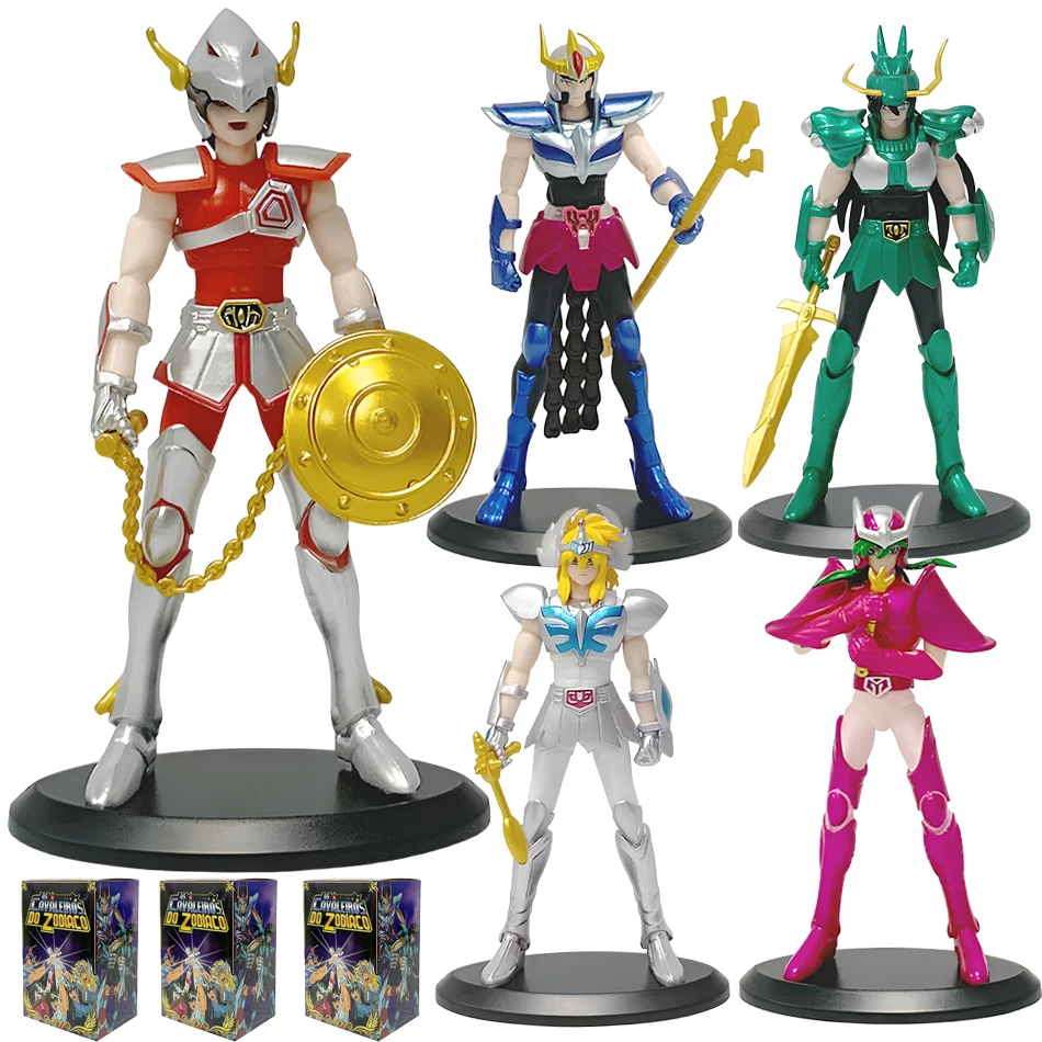Figura de Anime de 18CM, Phoenix Ikki Hyoga Seiya Shiryu, modelo de armadura de pie, juguetes para niños, caja de PVC, decoración de colección de escritorio