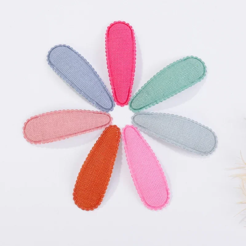 2Pcs Printed BB Hairpin Baby Hair Accessories Handmade Cloth Flower Hairclip Girls Sweet Barrettes Headwear for Kids