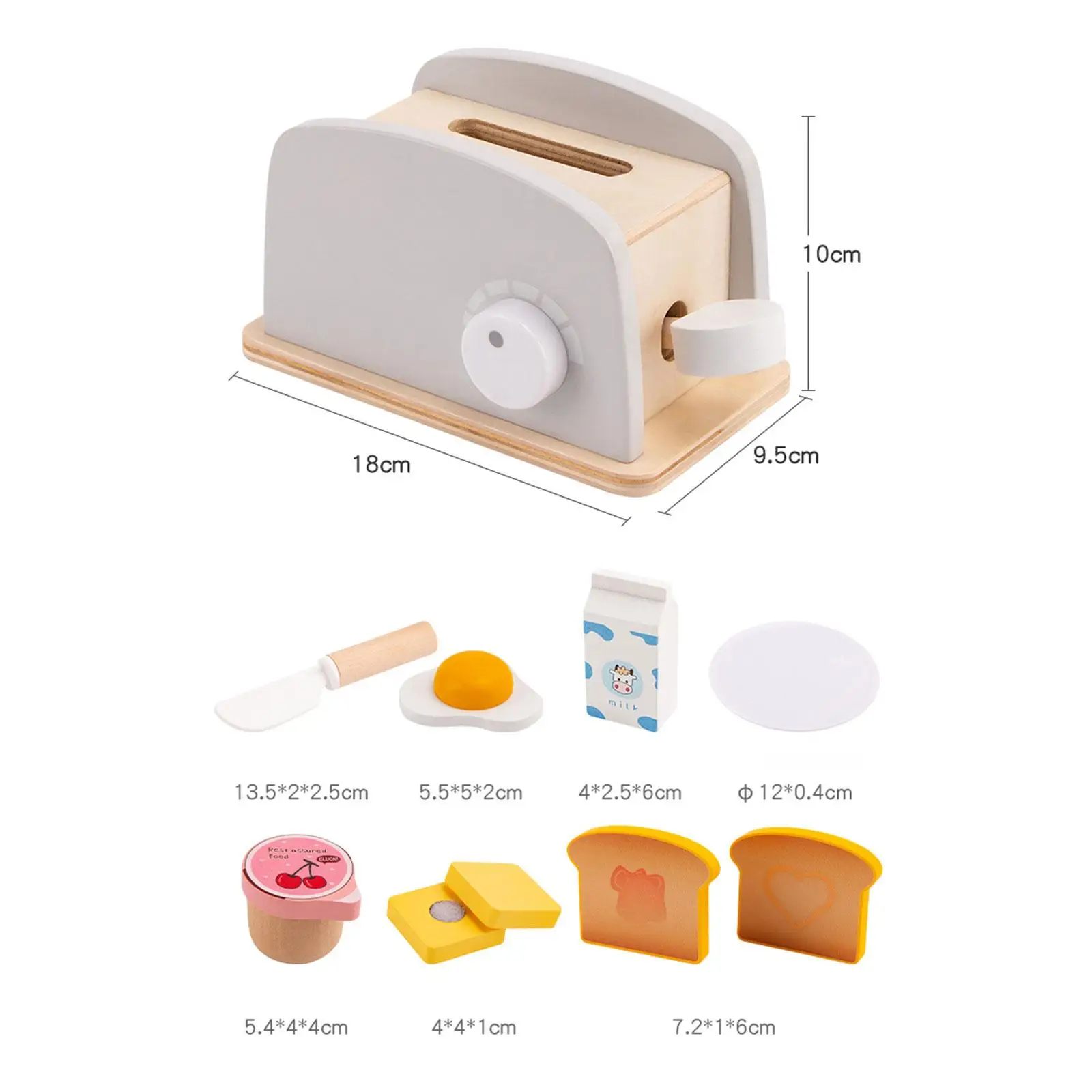 Juguetes de cocina de madera, juguete para hacer pan, juego de máquina de pan de simulación para niñas y niños,