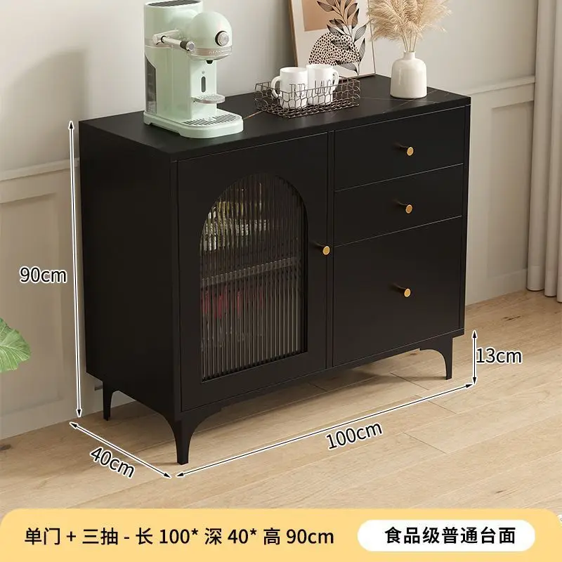 Multifunctional tea cabinet, living room light luxury household wall storage locker