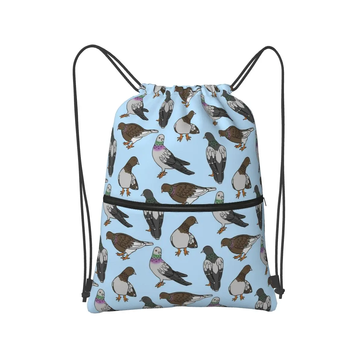 

City Pigeons Backpacks Fashion Drawstring Bags Sports Bag Book Bags for Travel School