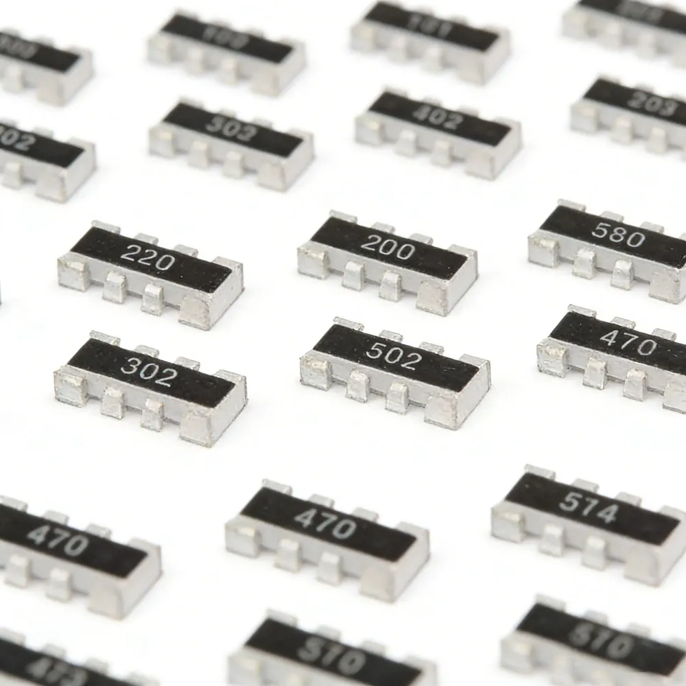 100pcs 0603 8P4R 2*4P SMD Network Resistor array 0R~1M 1 10 22 47 100 220 330 470ohm 1K 2.2K 4.7K 10K 22K 47K 100K 220K 470K 10M