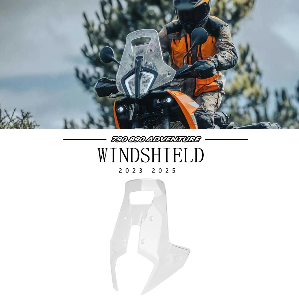 For 890 790 ADV Adventure R Rally 2023 2024 - Motorcycle Acrylic Rally Windshield Wind Deflector Screen Shield Windscreen Visor