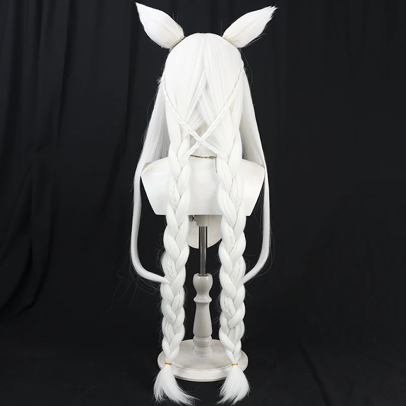 NIJISANJI Virtual YouTube Shirakami Fubuki Cos Cosplay peluca Halloween carnaval fiesta Prop pelo sintético fibra resistente al calor