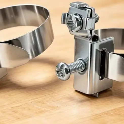 Grounding Pipe Clamp Earth Band For Cable Tie 8-120mm Stainless Steel C Clamp For Cable Binding Ground Strap Industrial