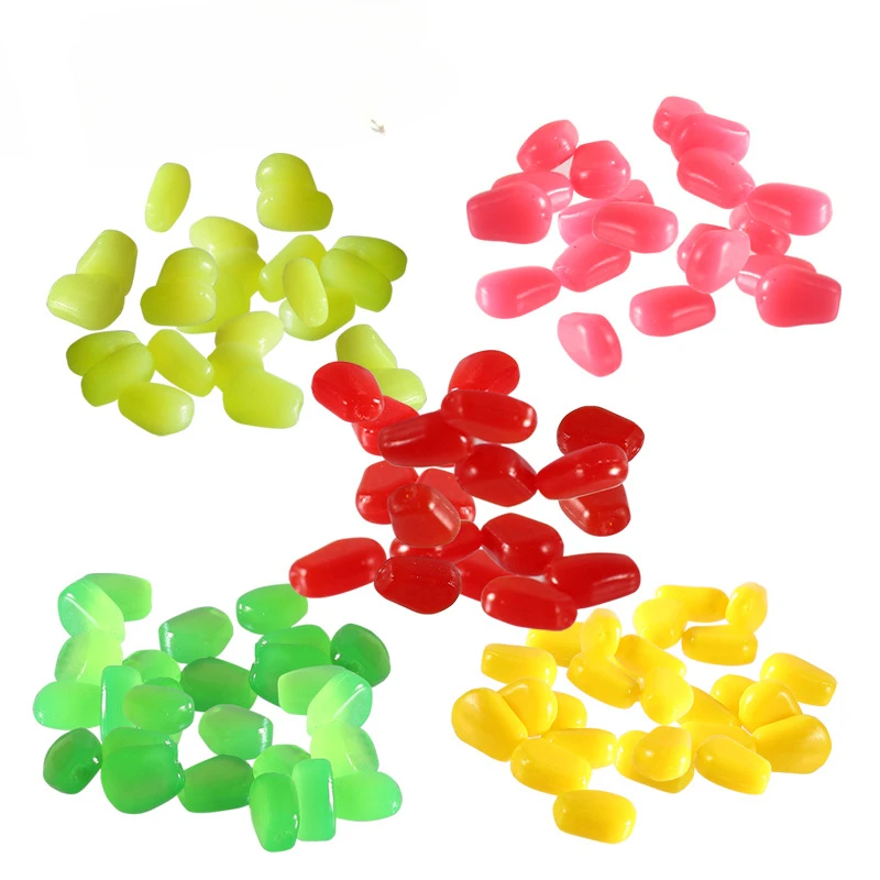 50pcs Fishing Lures Silicone Corn Smell Silicone Soft Plastic Bait Tackle Floating Lures Artificial Rubber Baits Artificial Pond