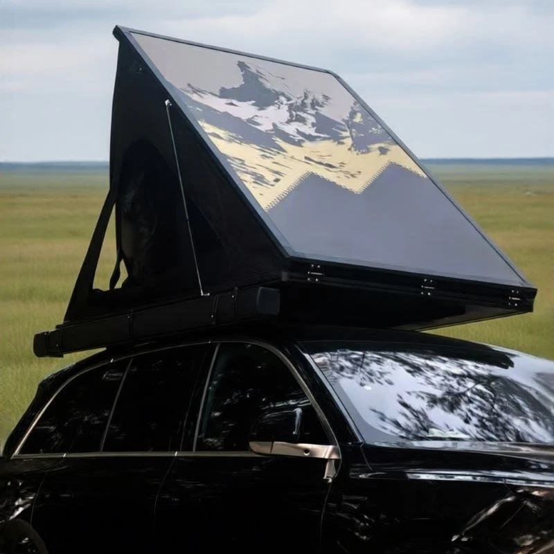 Vehicle-Mounted Triangular Aluminum Alloy Hard Top Ultra-Thin Camping Roof Tent For Off-Road Vehicles