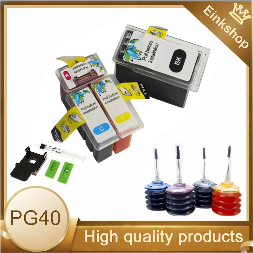 PG40 CL41 Refillable Cartridge Pixma MP160 MP140 MX300 IP1800 IP1200 Smart Cartridge with Clip Tool for Canon PG 40 CL 41