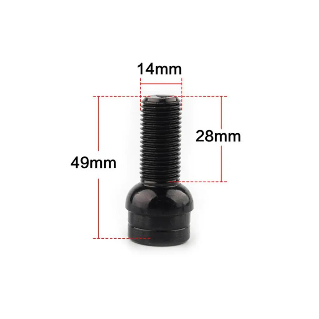 M14x1.5mm Wheel Lock Nut Security Bolt Black Steel for VW Golf 4 Passat B5 Auto Wheel Protection