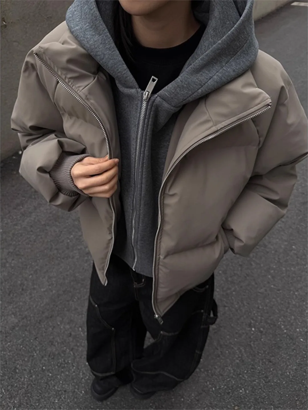 

Мужская зимняя куртка из искусственной кожи и хлопка, утепленная, с капюшоном, на хлопковой подкладке, прямого кроя, CleanFit