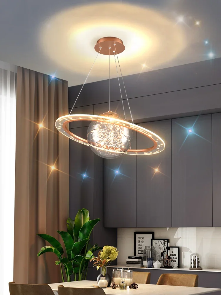 Nordic master bedroom chandelier luxury living room restaurant sense of technology mercury chandelier star planet Chandelier