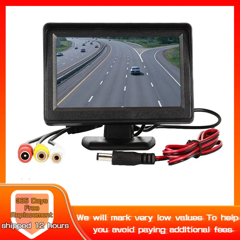

4.3" HD Car Parking Rear View Monitor Reversing Camera Set Universal TFT Night Vision Backup Rearview Camera