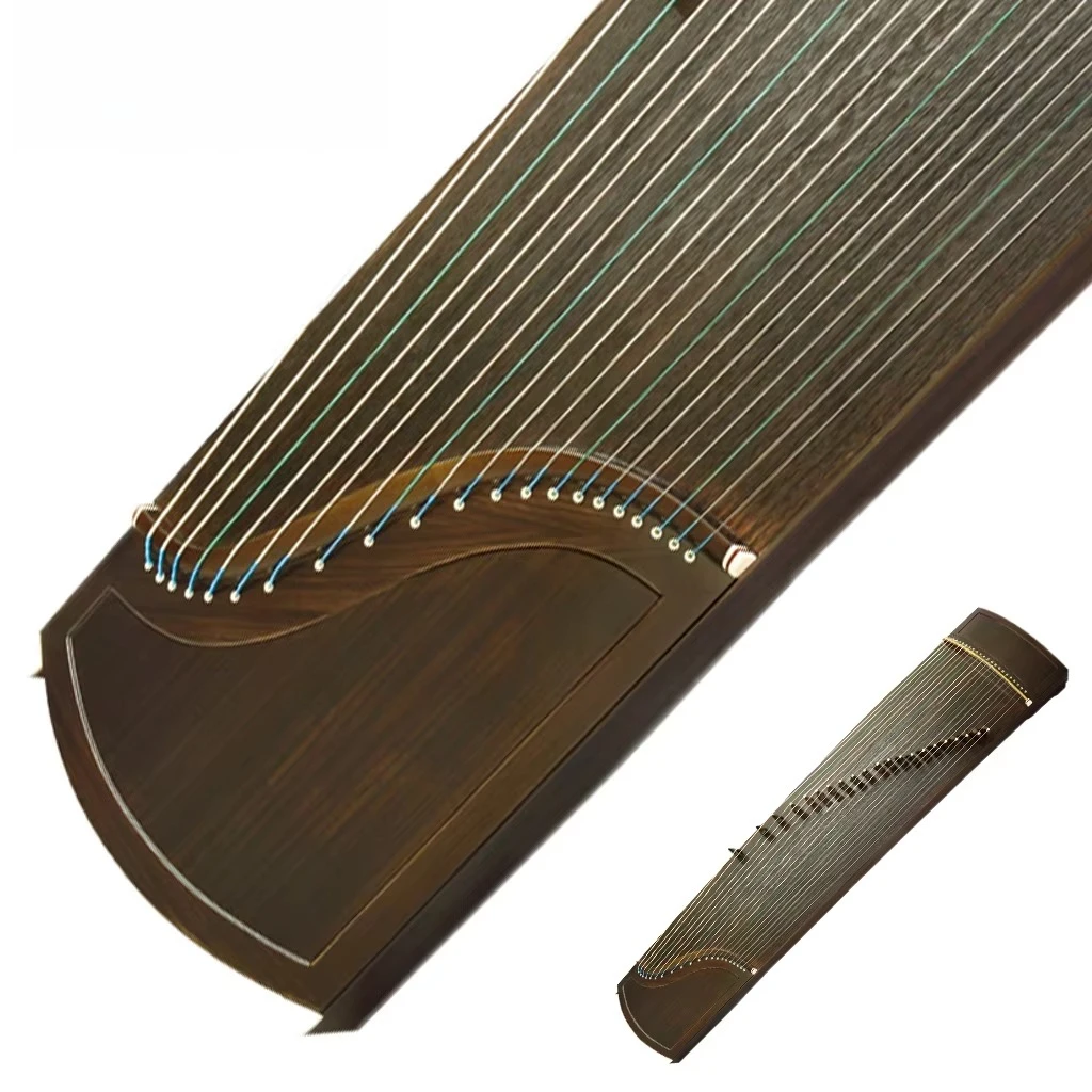 Advanced Level Black Sandalwood Guzheng Instrument 21 Strings 163cm Chinese Zither Harp Hot Sale With Full Accessories