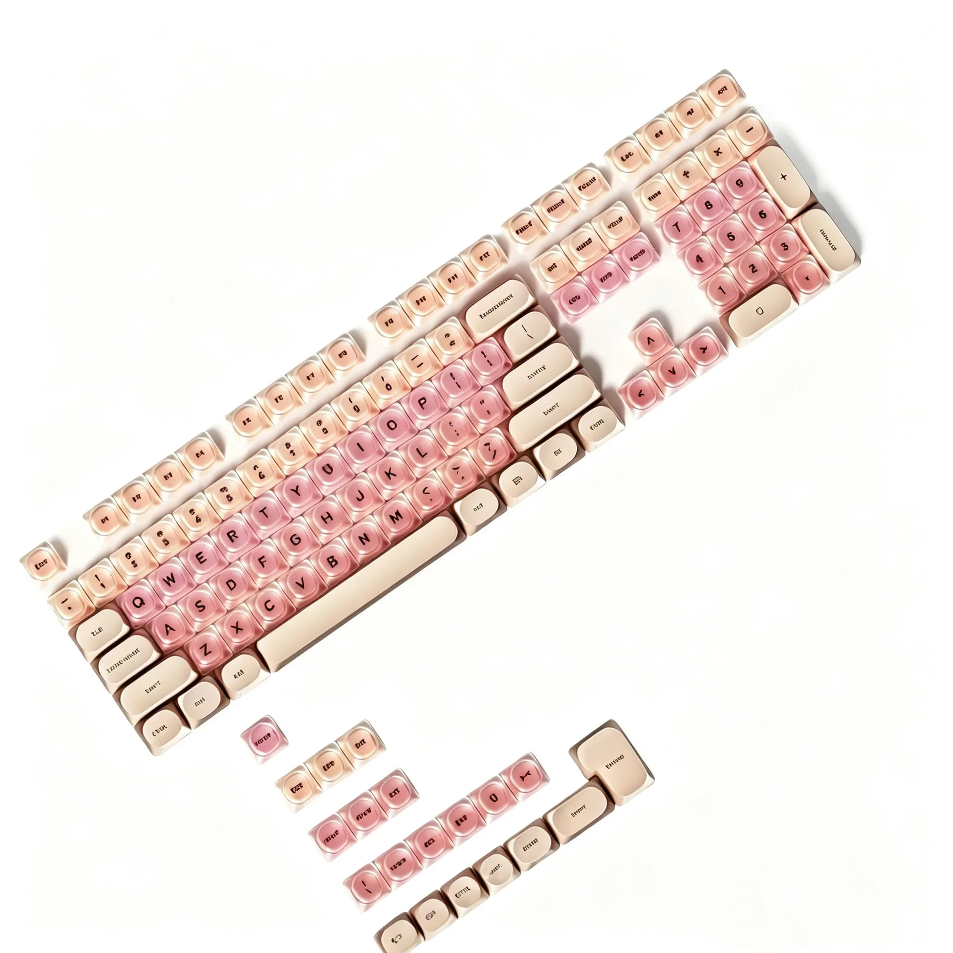 Keys Hoa Profile Keycap Set Translucent Double Shot Keycaps Uv Printed Macaron Theme Full Key Mechanical Magnetic Switch