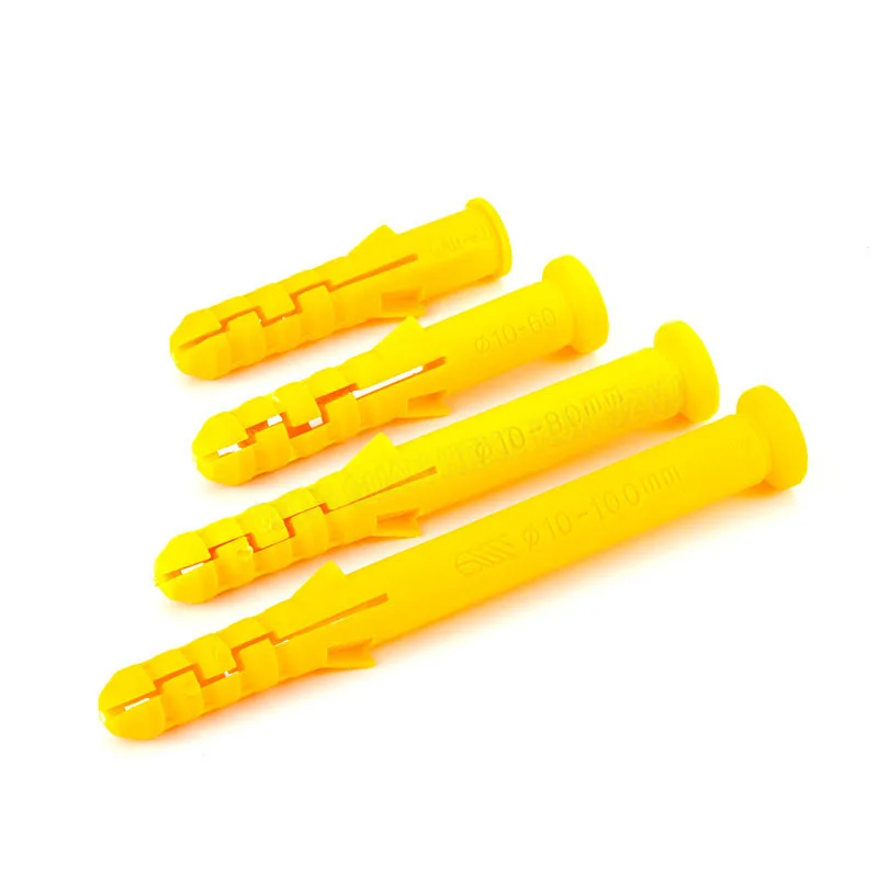 M6 M8 M10 Ribbed Plastic Anchor Expansion Wall Plugs Hollow Wall Anchors Screw Kit 20pcs