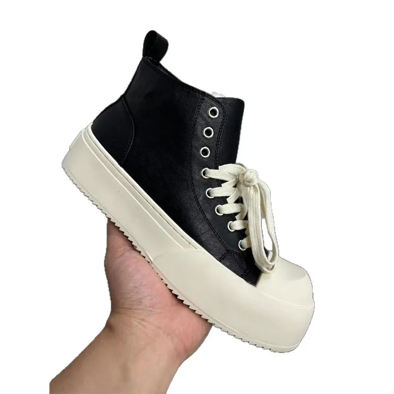 

Men Thick-Soled Big Round Toe Sneakers Couple Anti slip Wear Outdoor Shoes Women Versatile Trendy Casual Unisex Board Footwear