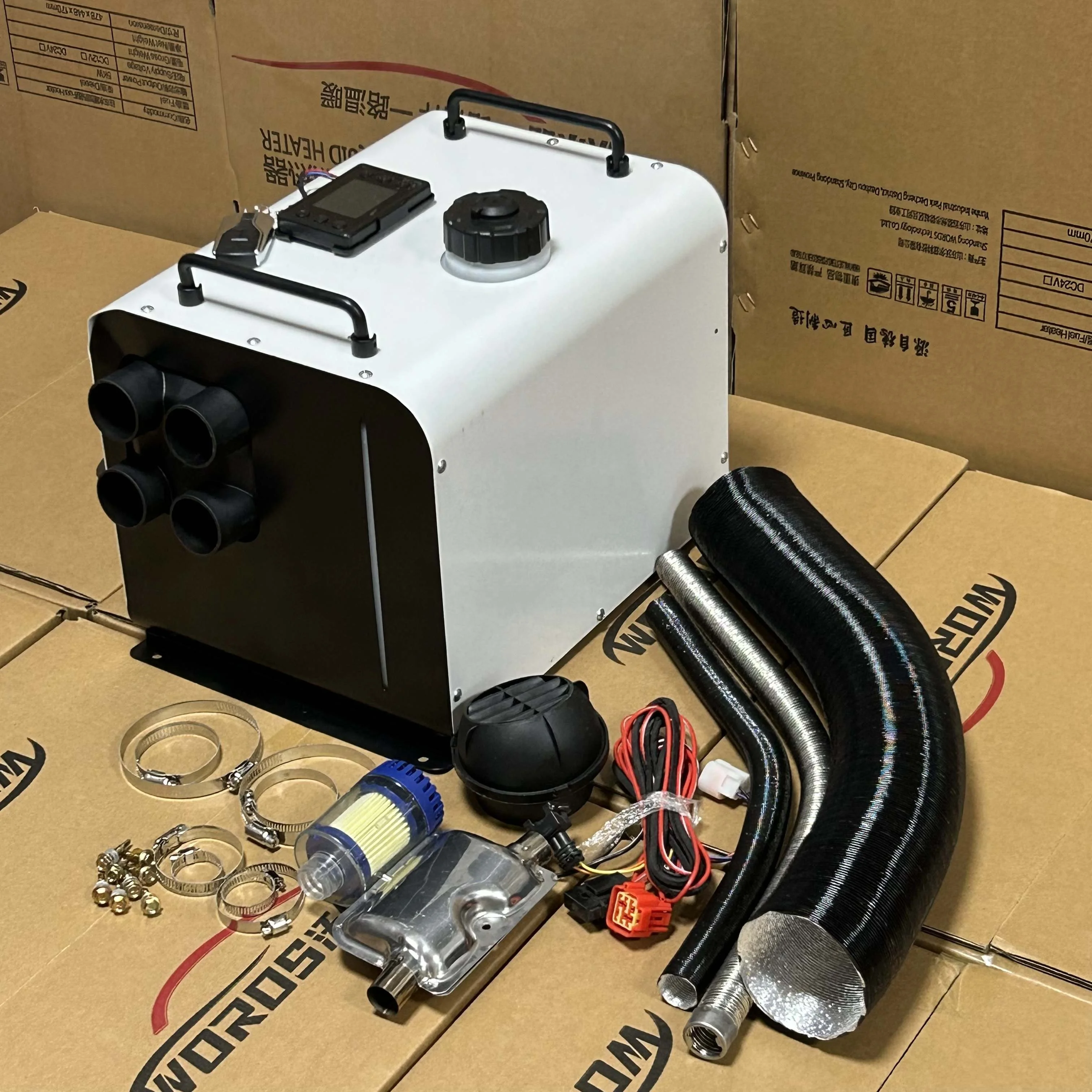 Riscaldatore di parcheggio diesel 12V/24V/220V - 5KW/8KW regolabile per camion, camper e auto (riscaldamento rapido, basso rumore, design più recente) ​