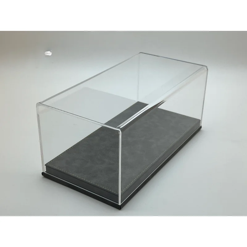 Applicable To 1/24 Scale Car Model Acrylic Display Case With Leather Base And Transparent Dust Cover For Home Decor