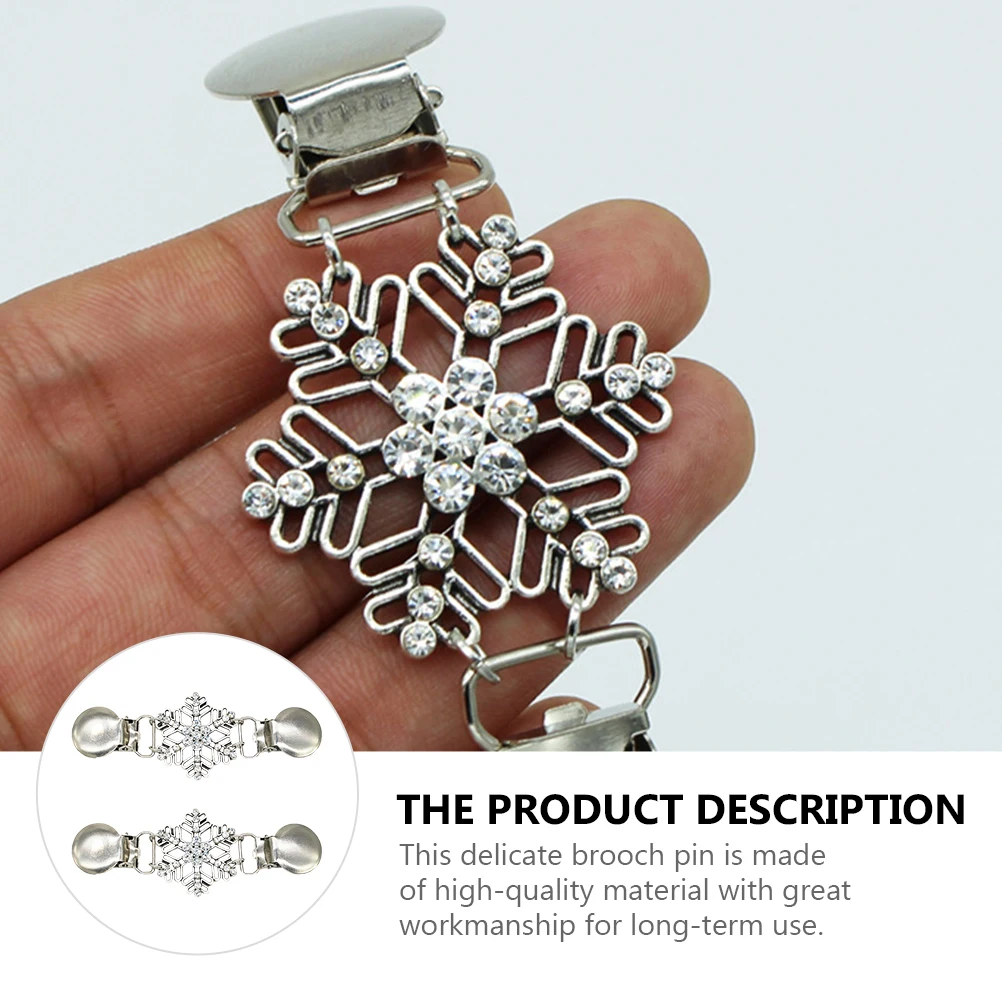 2 قطعة بروش سبيكة ندفة الثلج شكل المرأة موضة الثدي دبوس شيك الملابس الديكور بروش حلية لعيد ميلاد الذكرى #1