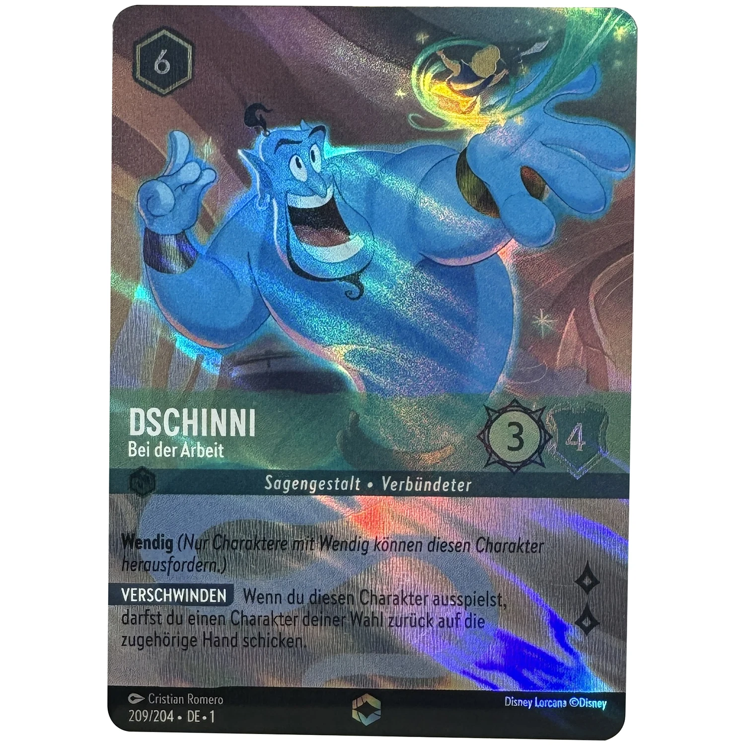 Disney Lorcana Proxy Card Genie - On the Job Storyborn • Ally Emerald Enchanted The First Chapter #209