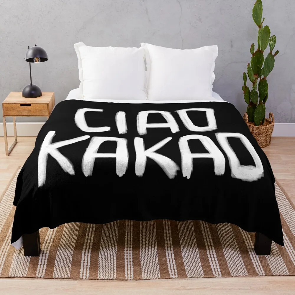 German Sweet Greeting, Spruch, Ciao Kakao Throw Blanket Furrys Flannels Loose Blankets