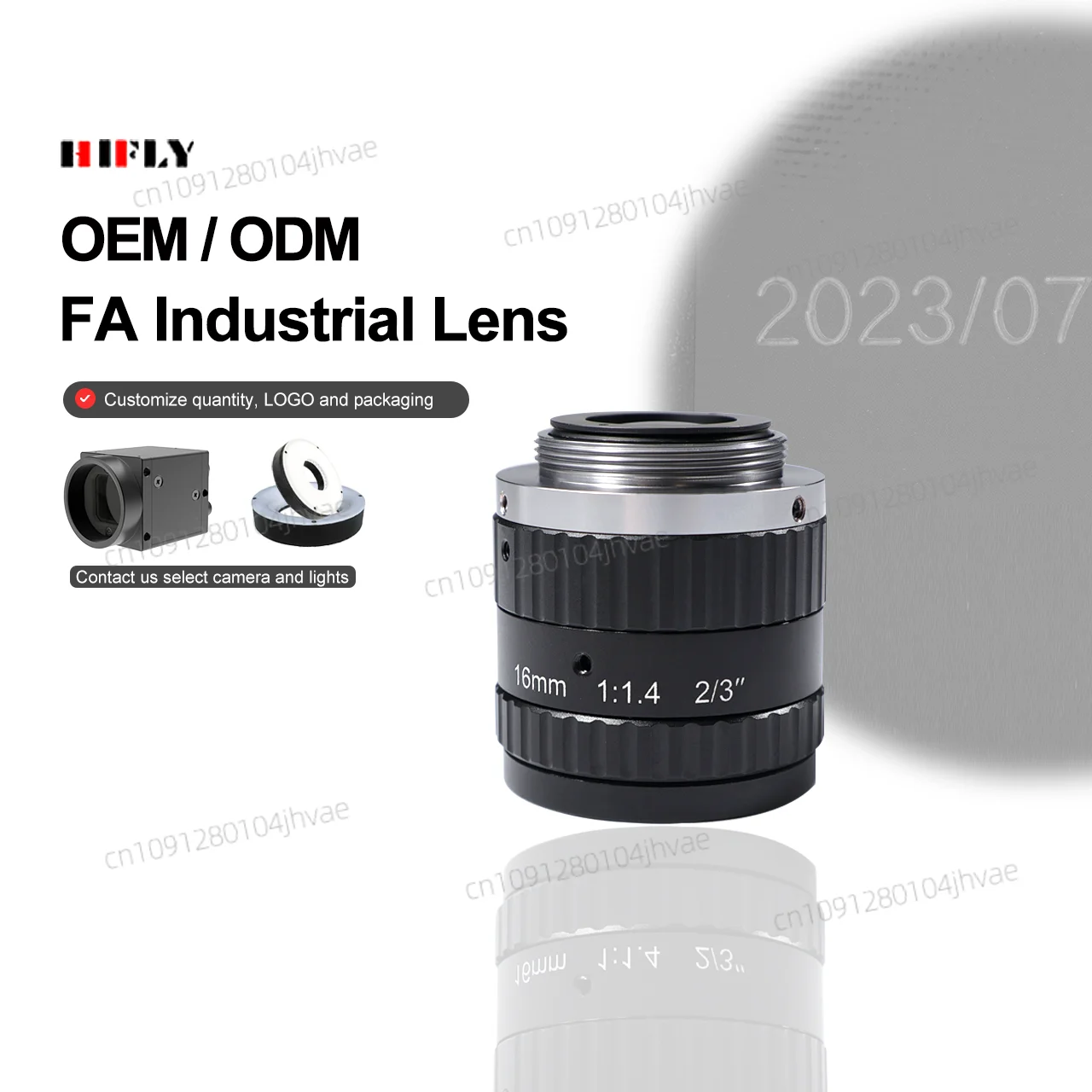 

HIFLY 16mm Wide Angle C Mount Industrial Fa Lens 2/3" 5MP Machine Vision Camera Lenses