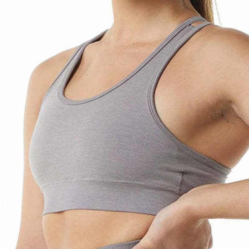Criss Cross Back Yoga Sports Bras No Steel Ring Yoga Naked Feeling Strappy Padded Sports Bras For Women - Fitness Workout Top