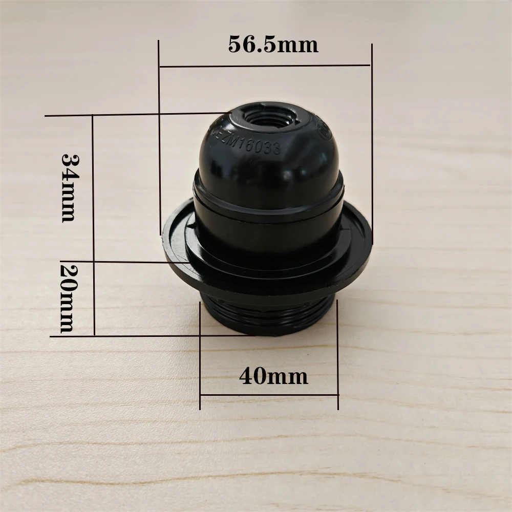 Retro Black E27 Self-locking Bakelite Lamp Holder LED Light Head Socket Lighting Fitting Floor Desktop Light Bulb Base 4A 250V