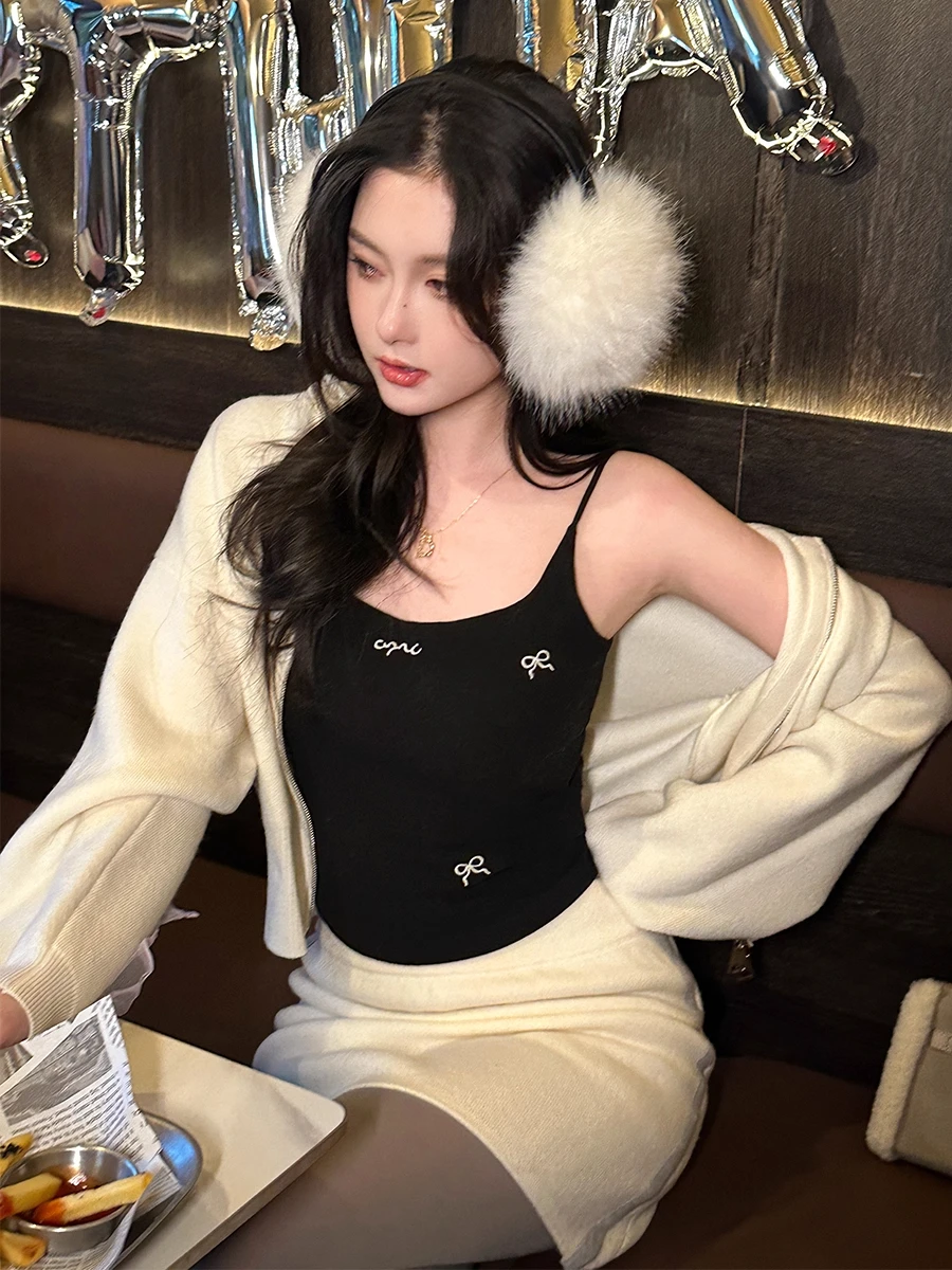 Brtte de verão com almofada no peito Lindo colete dividido Ba Casacos femininos de verão com nó bordado combinação interna...