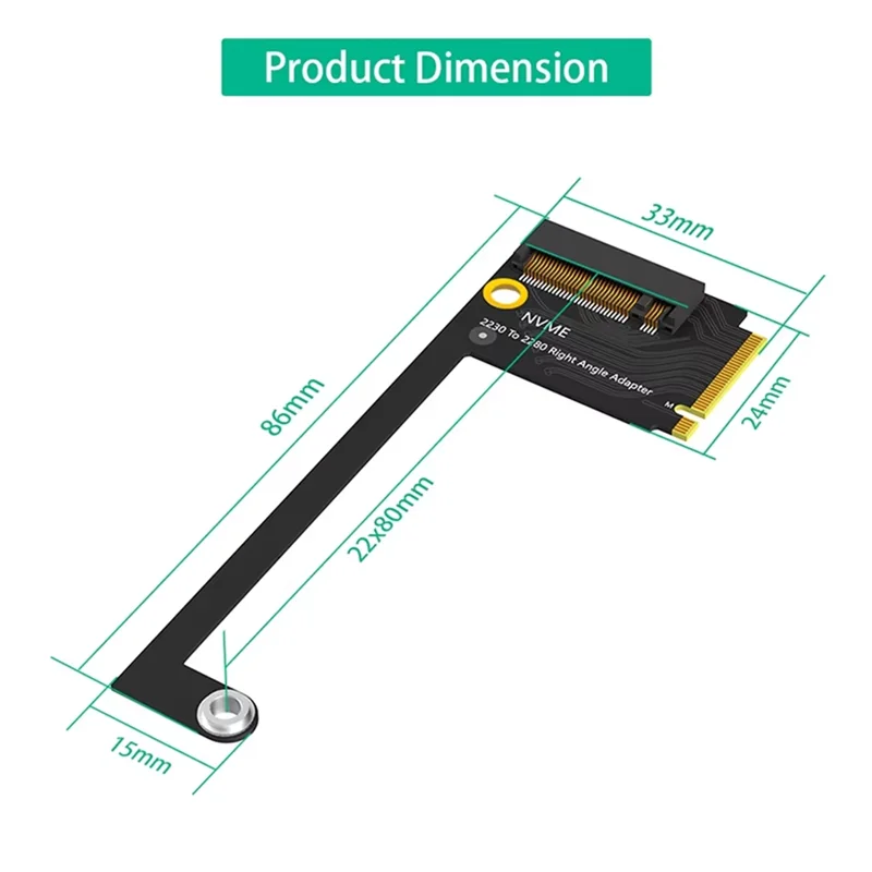 

-A96Z для аксессуаров Rog Ally PCIE4.0 90 градусов M. 2 SSD адаптер карты памяти портативная плата передачи данных