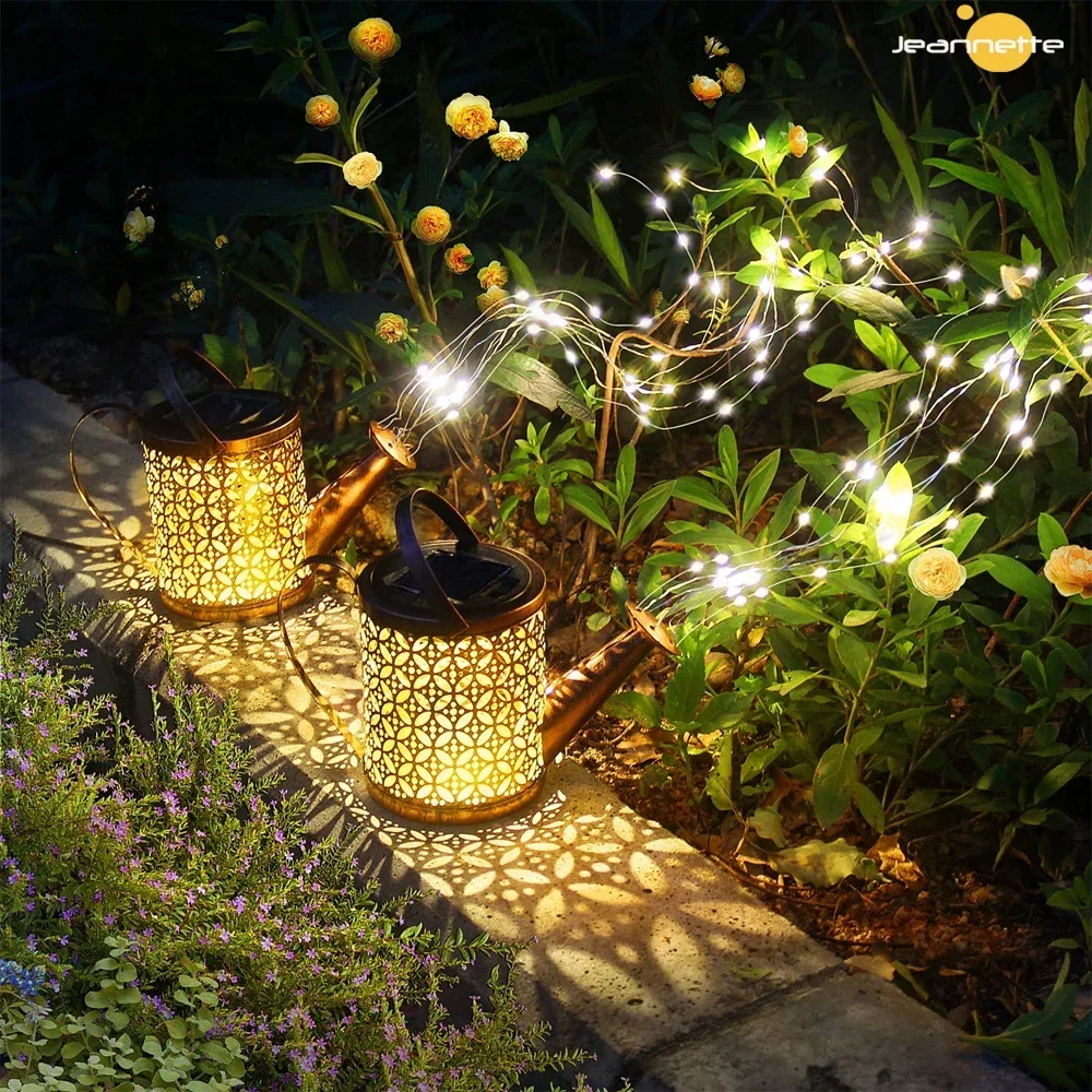 

Solar Watering Can Light Hanging Waterfall Lamp Waterproof Outdoor for Garden Decor Yard Porch Lawn Backyard Landscape LED Lamps