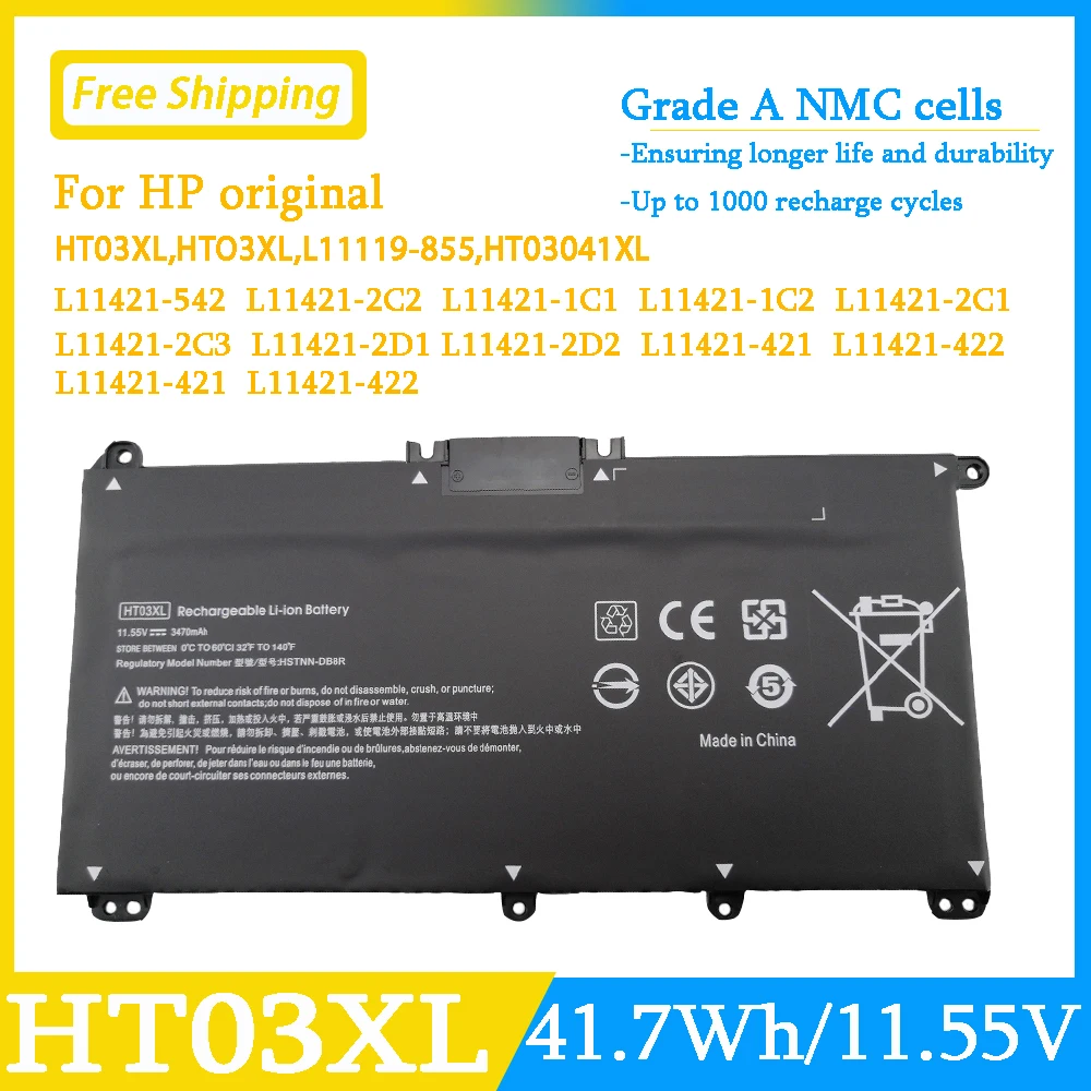 

HT03XL L11119-855 Laptop Battery HP Pavilion 14-CE 0025TU 14-CE0034TX 14-CF 14-DF 15-CS 15-DA 15-DB 15-DW 17-by 17-CA Series