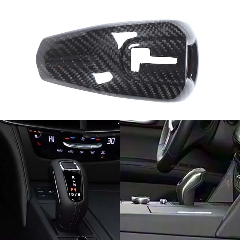 

Набор из 1 предмета: декоративная накладка на ручку переключения передач из настоящего карбона для Cadillac CT4 2018 и Cadillac CT6 2019, аксессуары для защиты автомобиля.