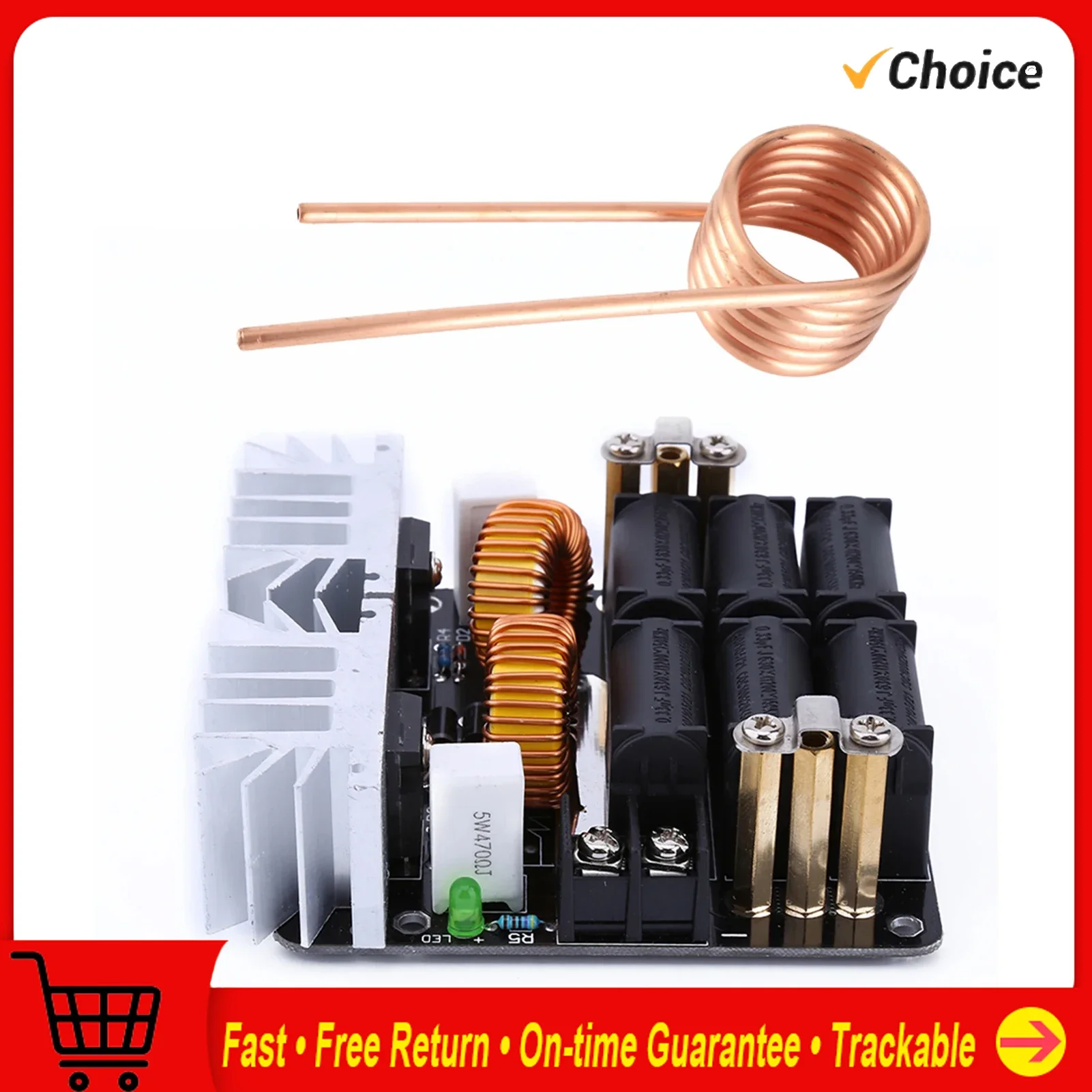 1000W Driver Board Heating Board 1000W ZVS Low Voltage Induction Heating Board Module Flyback Driver Heater DIY Heating Module