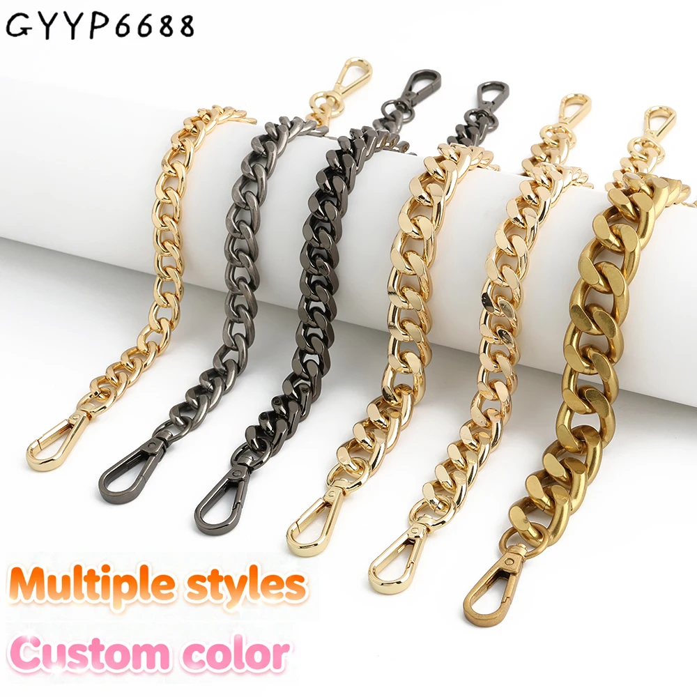 5PCS 30cm 60cm 100cm 120cm 11-23mm Metal Aluminum Purse Chain Strap For Hand-Woven Handbag Shoulder Bag Chain DIY Accessories