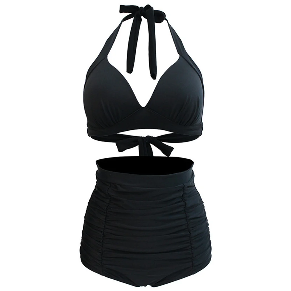 Summer vacation hot springs beach bikini two-piece split high-waisted bikini swimsuit Strap swimsuit women's swimsuit