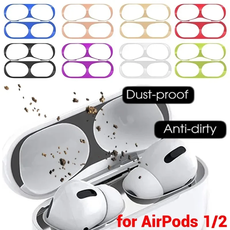 Metal Dust Guard Sticker for Apple AirPods Pro 1 2 3 Case Dust-proof Protective Sticker Anti-scratch Earbuds Film for Airpods 3