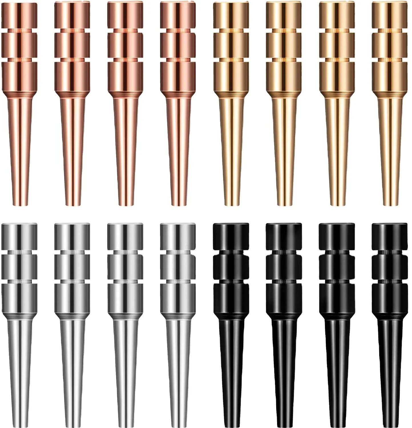 100 Stück Cribbage Game Pegs Stahl Messing 25 Silber 25 Schwarz 25 Gold 25 Kupfer für 1/8 Loch Scoring
