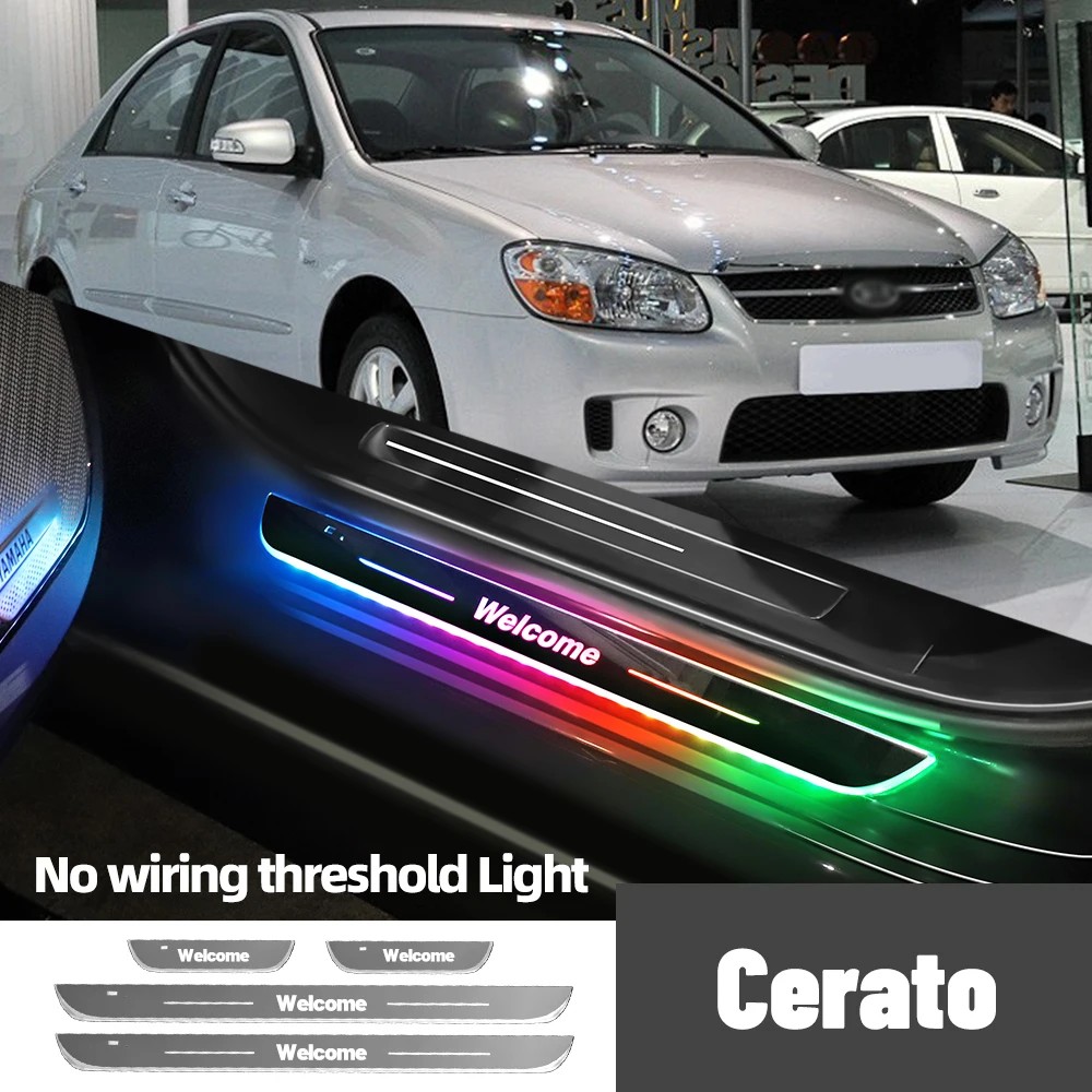 

For Kia Cerato 2003-2017 2014 2015 2016 Car Door Sill Light Customized Logo LED Welcome Threshold Pedal Lamp Accessories