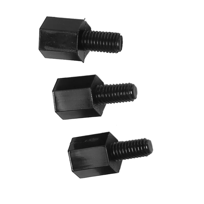 500X placa base Nylon Hex separador roscado espaciador M3 rosca 6 + 6Mm negro-ABQU