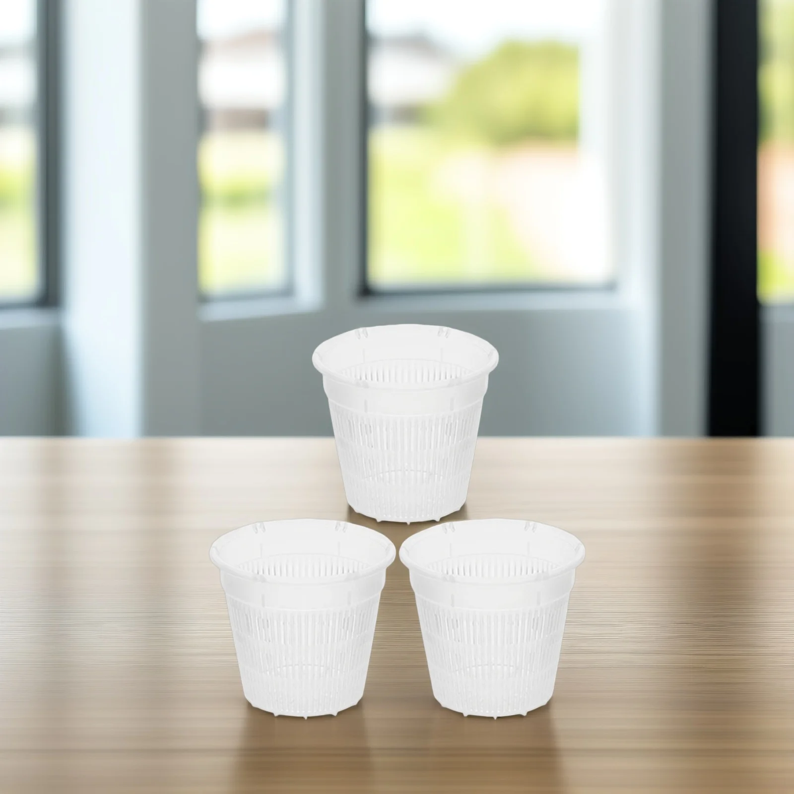 

3 pcs For Phalaenopsis Orchids Breathable Clear Plastic Flower Pots Indoor Outdoor Planters Nursery Containers Ventilation