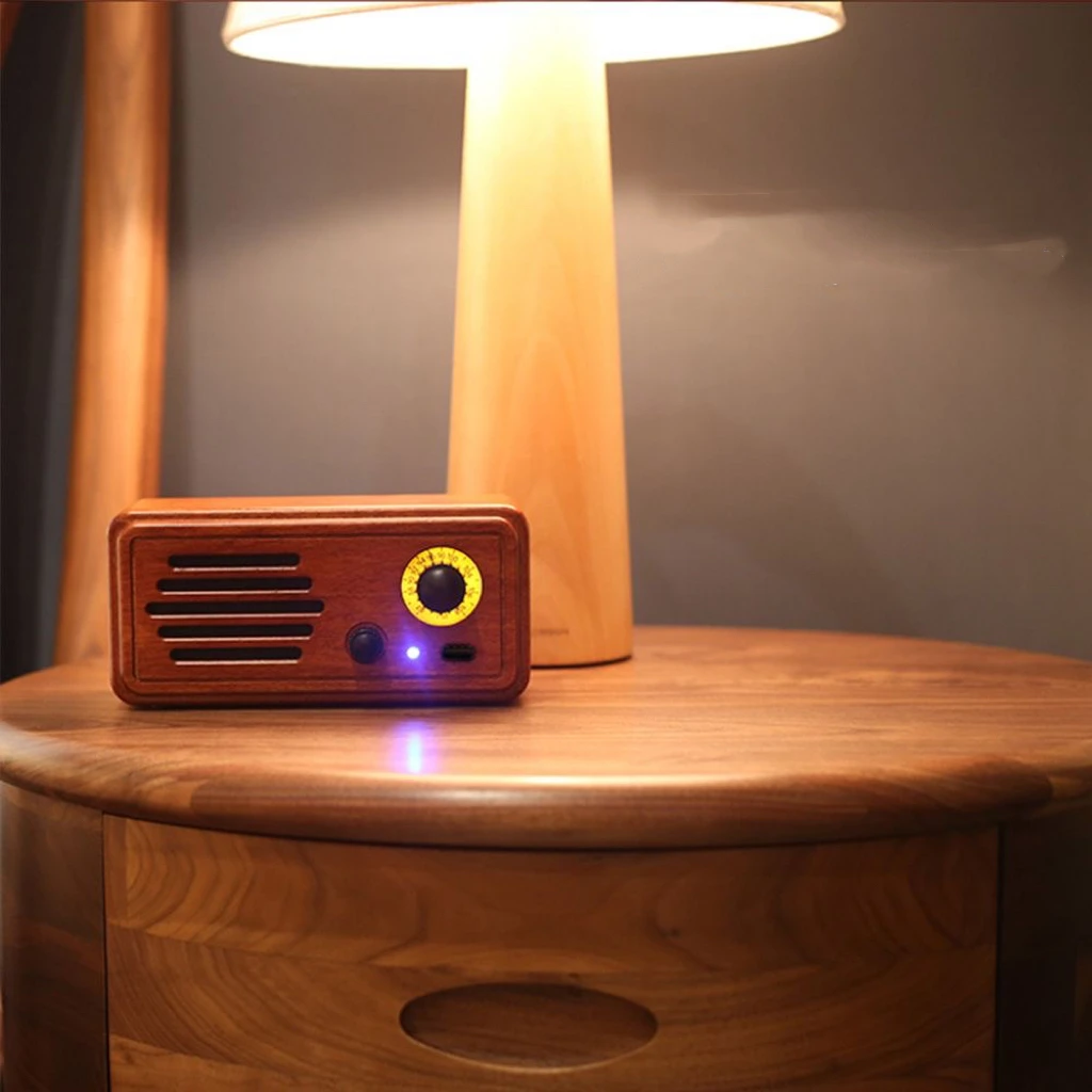 

Solid wood, rosewood, 3-in-1 wireless Bluetooth speaker radio USB-disk portable, outdoor natural sound