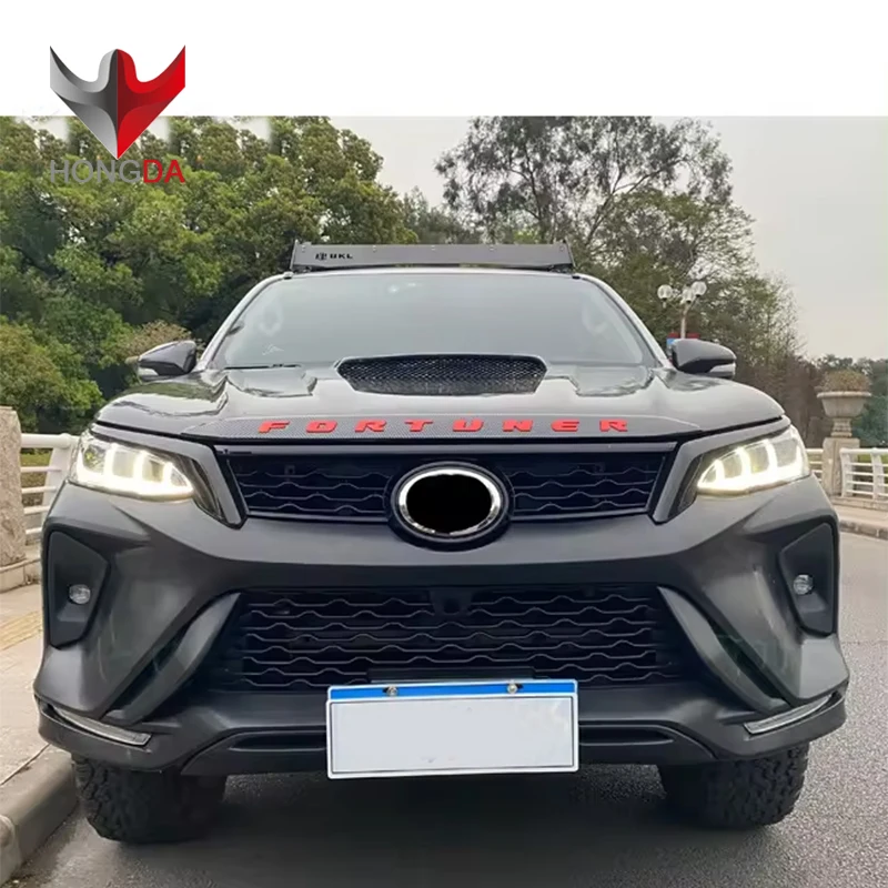 High quality Legender design car bumpers bodykit body kit for Toyota Fortuner 2016-2021 up to Legender with LED Head light