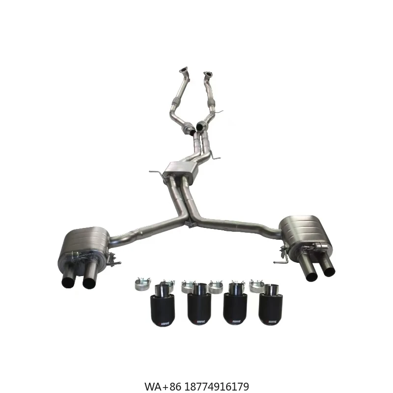 

Stainless Steel Exhaust Catback for S5 B9 2017-2019 3.0T With Muffler Valves Auto Performance Parts Exhaust