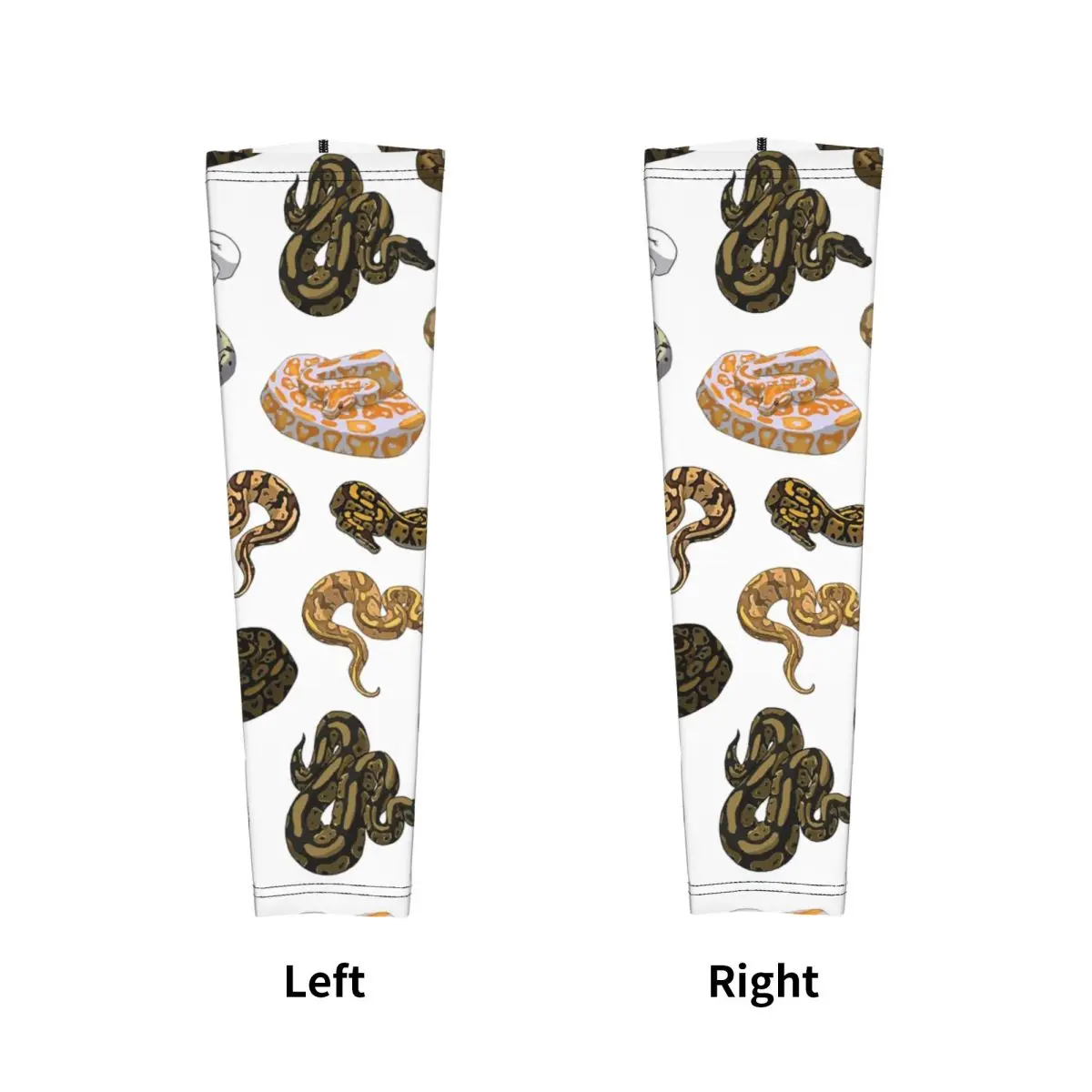 Ball Python Morph Snake Pattern Outdoor Arm Sleeves Sun UV Protection Cover Summer Cycling Tattoo Sleeves
